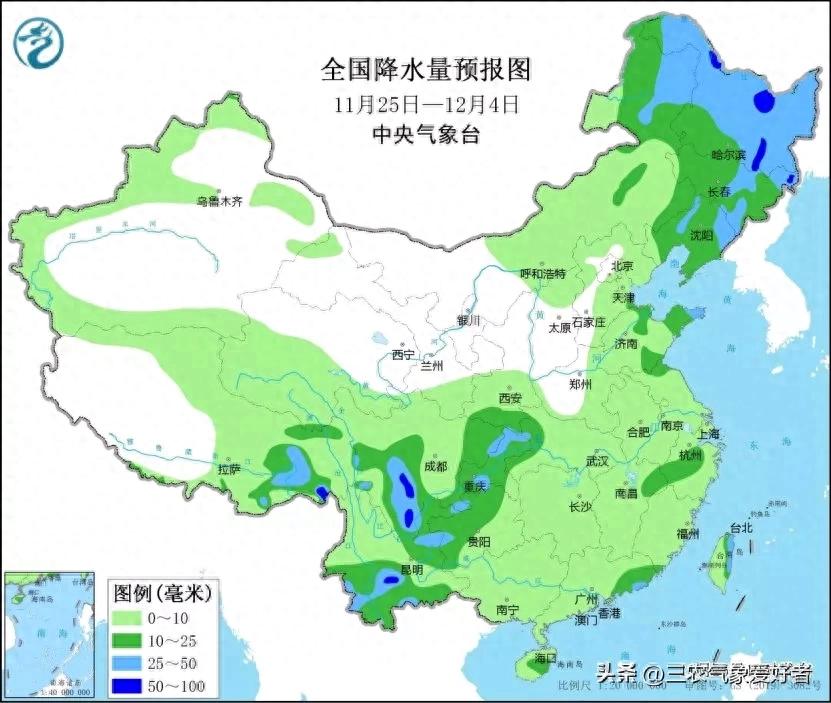 寒潮扩大袭击，暴雪降雨覆盖区域已确定，明日11月26~1号天气预报  -图1